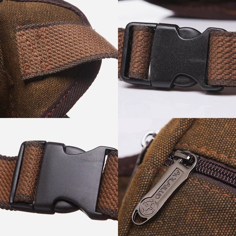 Men’s Retro Canvas Leg Bag – Outdoor Sports Crossbody with Adjustable Strap