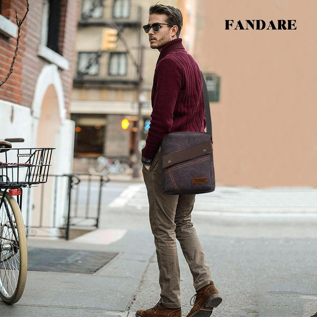 Business canvas messenger shoulder bag