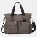 Canvas laptop tote bag for work