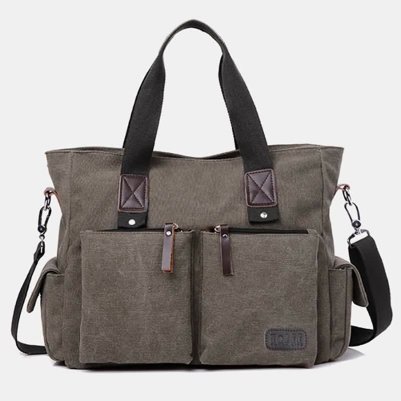 Canvas laptop tote bag for work