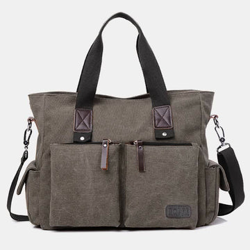 Canvas laptop tote bag for work