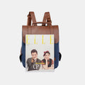 Vintage Leather Canvas Backpack for Men & Women – Travel Daypack, Unisex Rucksack
