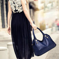 Women's Leather Tote Shoulder Bag | Top - Handle Satchel Hobo Purse