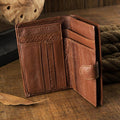 Premium Real Leather Large Capacity Vertical Wallet for Men – Slim, Durable & Stylish