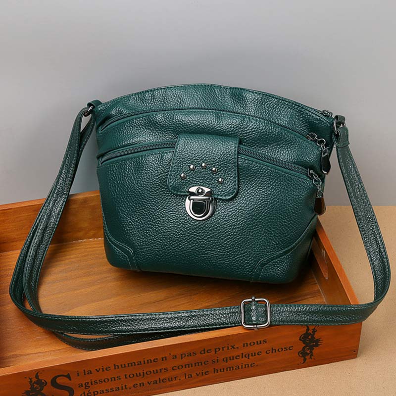 Retro Faux Leather Crossbody Bag for Women – Small Shoulder Purse for Daily Use