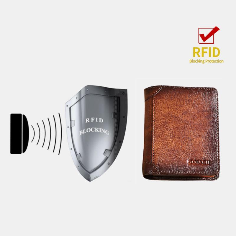 Genuine Leather RFID Multi - Card Bifold Wallet for Men - Secure & Stylish Business Wallet