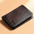 Genuine Leather RFID Multi - Card Bifold Wallet for Men - Secure & Stylish Business Wallet