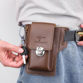 Leather belt phone pouch waist holster