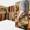 Retro Casual Shoulder Bag: Classic and Creative Design in High Quality Canvas