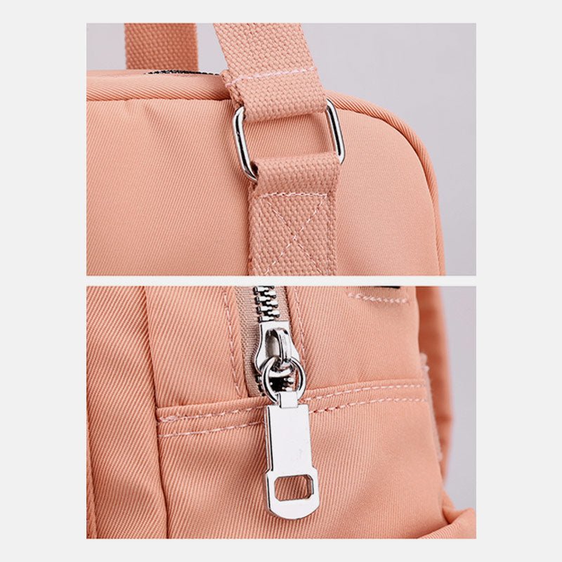 Lightweight Embossed Embroidery Backpack with USB Charging Port – Perfect for Women on the Go