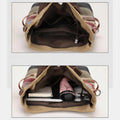 Multifunction Color Block Canvas Tote Bag | Hobo Shoulder Bag & Crossbody Purse