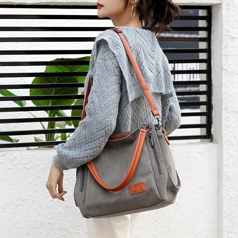 High - Quality Canvas Large Capacity Tote Bag – Perfect for Everyday and Travel