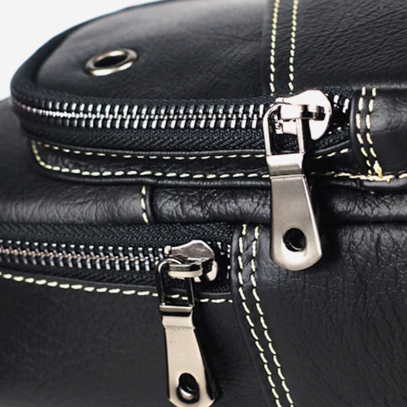 Large Capacity Genuine Leather Sling Bag for Men – Versatile Crossbody Chest Bag