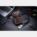 Genuine Leather Multifunctional Waist & Messenger Bag for Men – Versatile Crossbody & Shoulder Bag