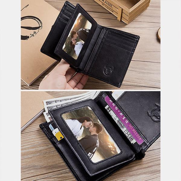 RFID Protection GenuineLeather Multi - Slot Wallet