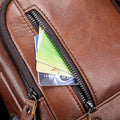USB Charging Real Leather Sling Bag for Men – Crossbody Shoulder Bag with Adjustable Straps