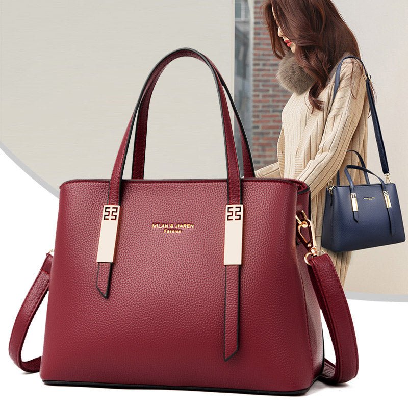 Women's large capacity top-handle tote bag