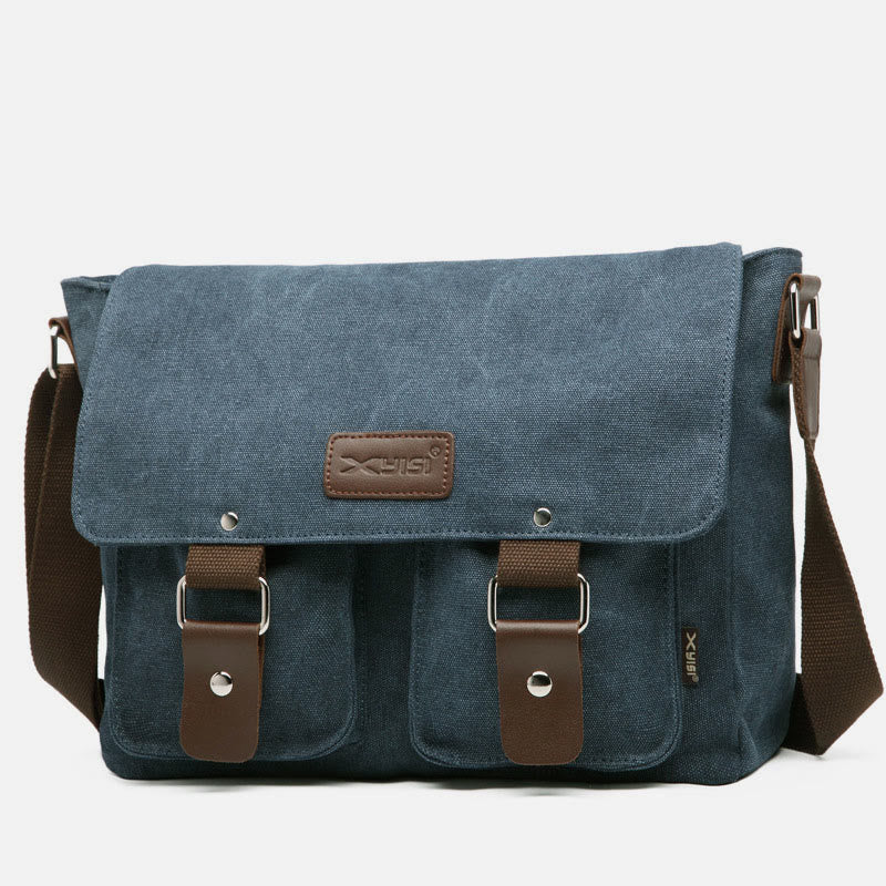 Messenger Bag for Men – Large Capacity Canvas Shoulder Bag for Casual & Daily Use