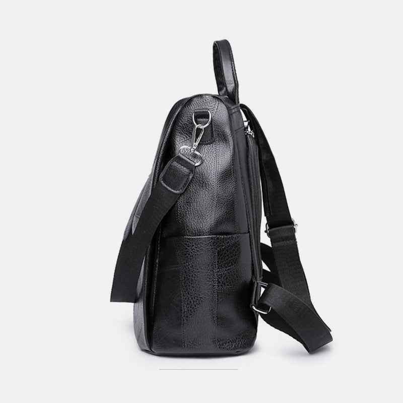 Women’s Leather Convertible Backpack Purse – Anti - Theft Travel Daypack & Shoulder Bag
