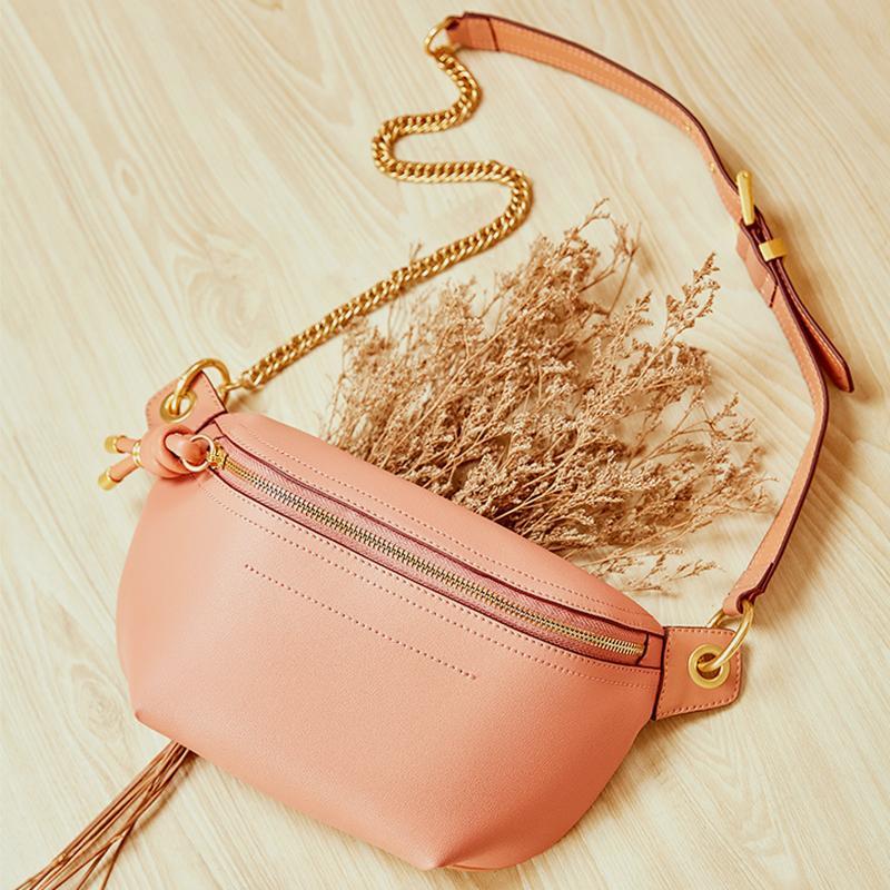 Genuine Leather Large Capacity Crossbody & Waist Bag for Women – Stylish & Versatile