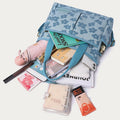 Floral Cute Printing Crossbody Purse – Large Canvas Handbag for Commuting