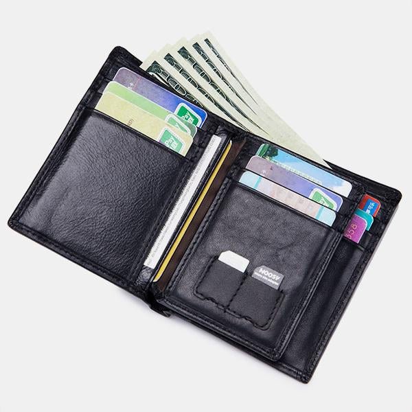 RFID Protection GenuineLeather Multi - Slot Wallet