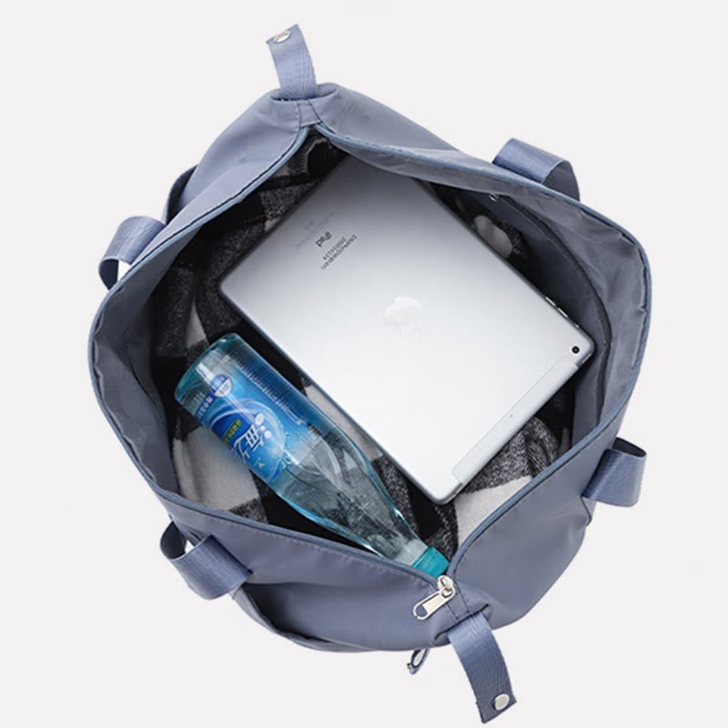 Tote Bag for Travel with Pull Rod & Oblique Folding Storage – Large Capacity Nylon Travel Sleeve