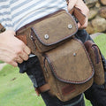 Durable Leg Bag for Men – Vertical Outdoor Sports Canvas Bag with Adjustable Strap