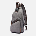 Canvas Sling Bag Crossbody Backpack – Casual Rucksack with USB Charging Port