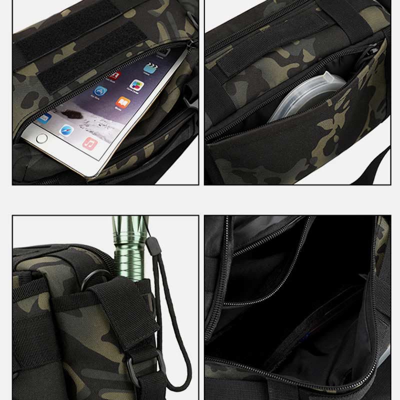 Large Camo Tactical Bag for Sports | Nylon Crossbody Bag Waist Bag