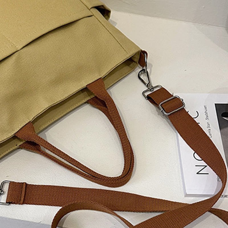 Simple Tote Bag for Women – Daily Portable Canvas Crossbody Bag