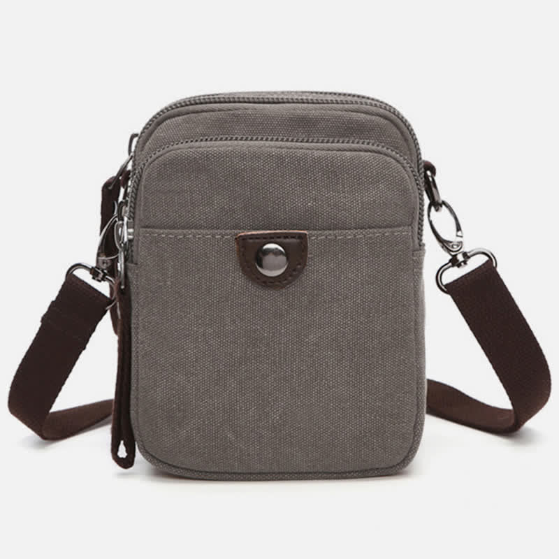 Belt Loop Holster Phone Purse - Small Canvas Crossbody Side Shoulder Bag