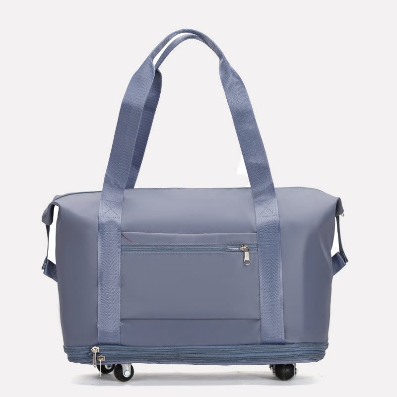 Tote Bag for Travel with Pull Rod & Oblique Folding Storage – Large Capacity Nylon Travel Sleeve