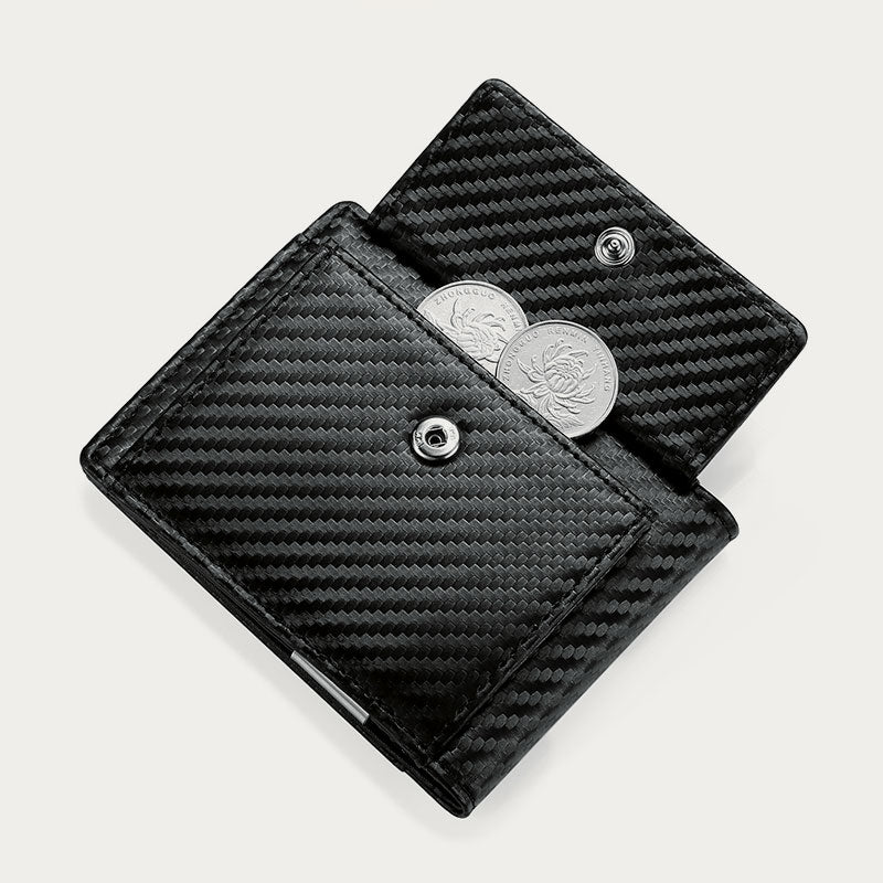 Minimalist Multi - Slot Bifold Card Holder RFID Blocking Wallet with Cash Clip