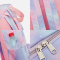 3Pcs Tie - Dye Girls Backpack Set – Canvas School Bookbag, Lunch Bag & Pencil Case for Students, Women, and Teens