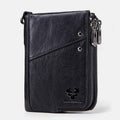 RFID Anti - theft Genuine Leather Multi - slot Bifold Wallet for Men - Stylish Business Wallet