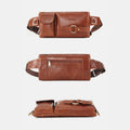 Vintage Multi - Carry Genuine Leather Sling Bag – Versatile Crossbody, Waist, and Sling Bag for Men and Women