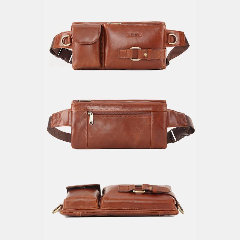 Vintage Multi - Carry Genuine Leather Sling Bag – Versatile Crossbody, Waist, and Sling Bag for Men and Women