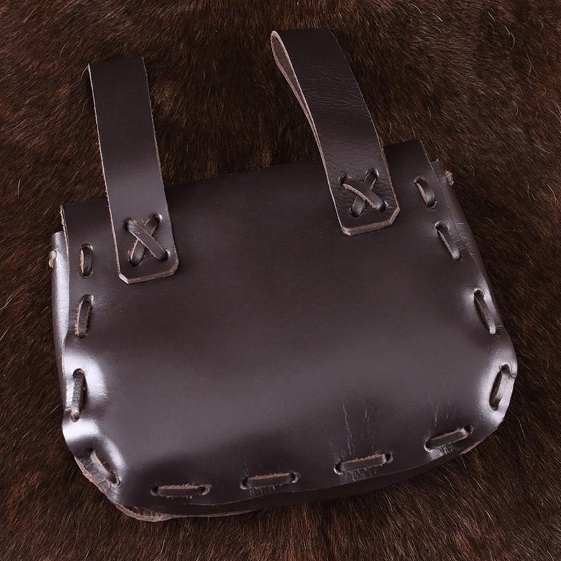 Medieval Leather Bag Pouch – Portable Coin Purse Belt Holster Waist Bag