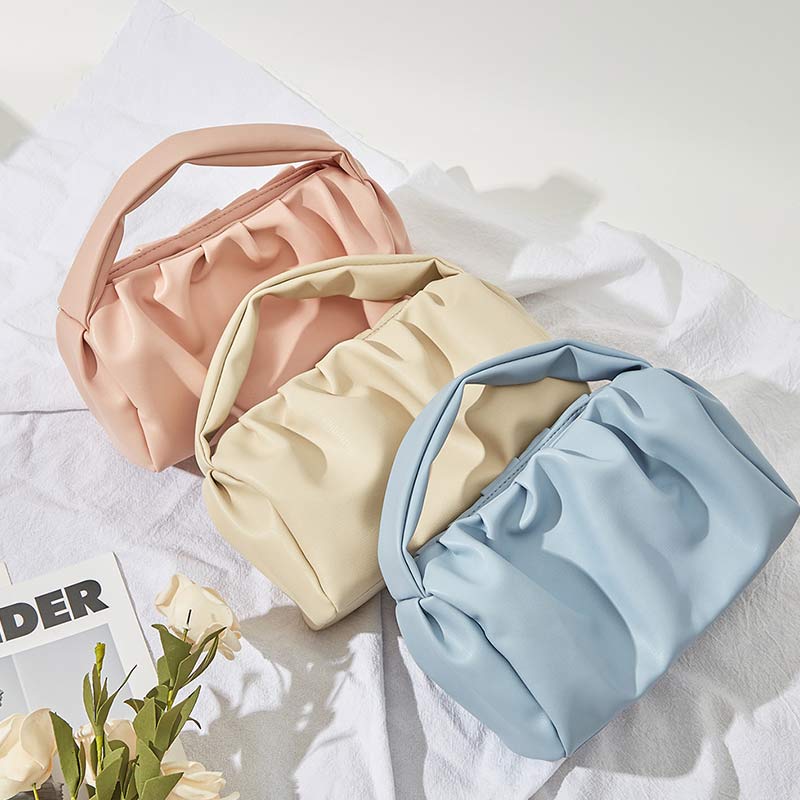 Soft PU Leather Dumpling Cloud Handbag – Women’s Top Handle Hobo Bag Clutch