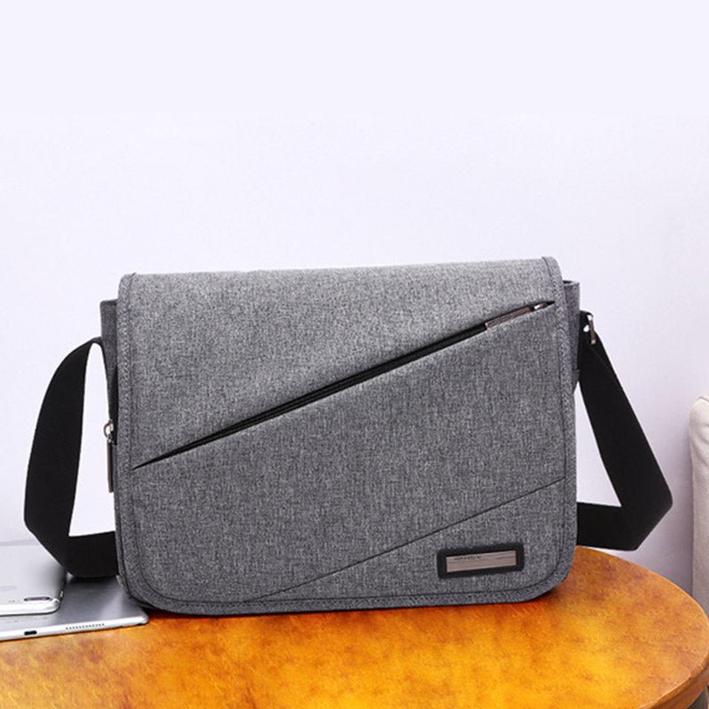 Waterproof Men’s Canvas Messenger Bag - Small Laptop Crossbody Bag