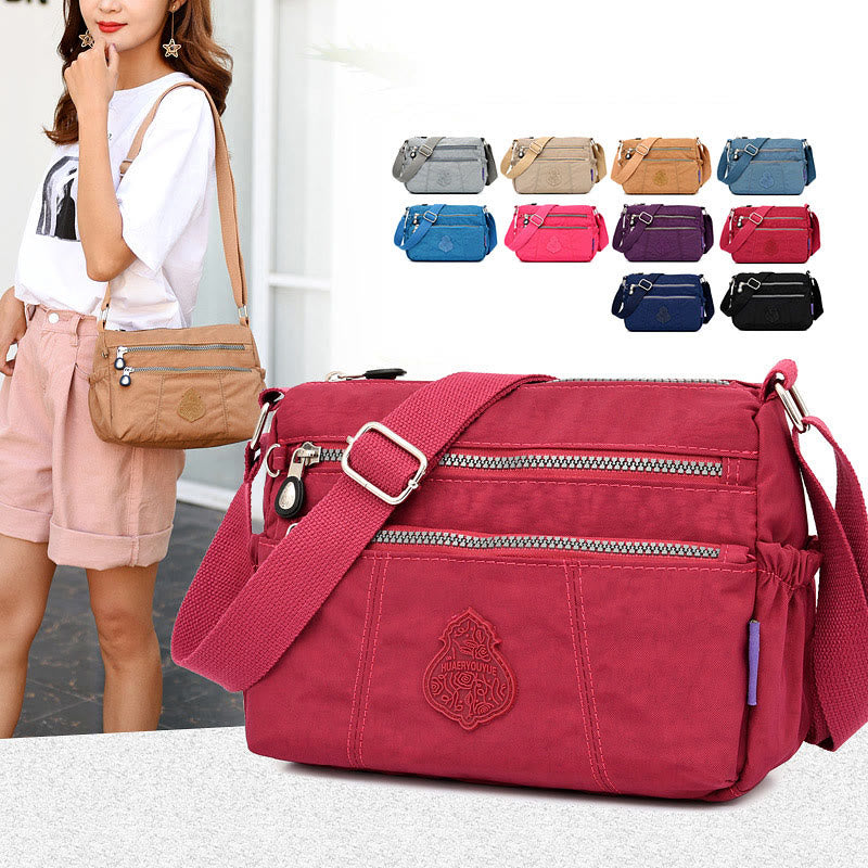 Women's urban lightweight nylon crossbody bag