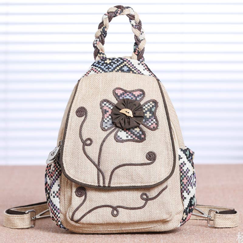 Multifunctional Large Capacity Floral Printed Canvas Backpack | Stylish & Practical for Travel, School, and Daily Use