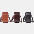 Genuine Leather Waist Bag – Multifunctional Messenger & Shoulder Bag for Men