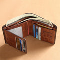 Genuine Leather RFID Multi - Card Bifold Wallet for Men - Secure & Stylish Business Wallet