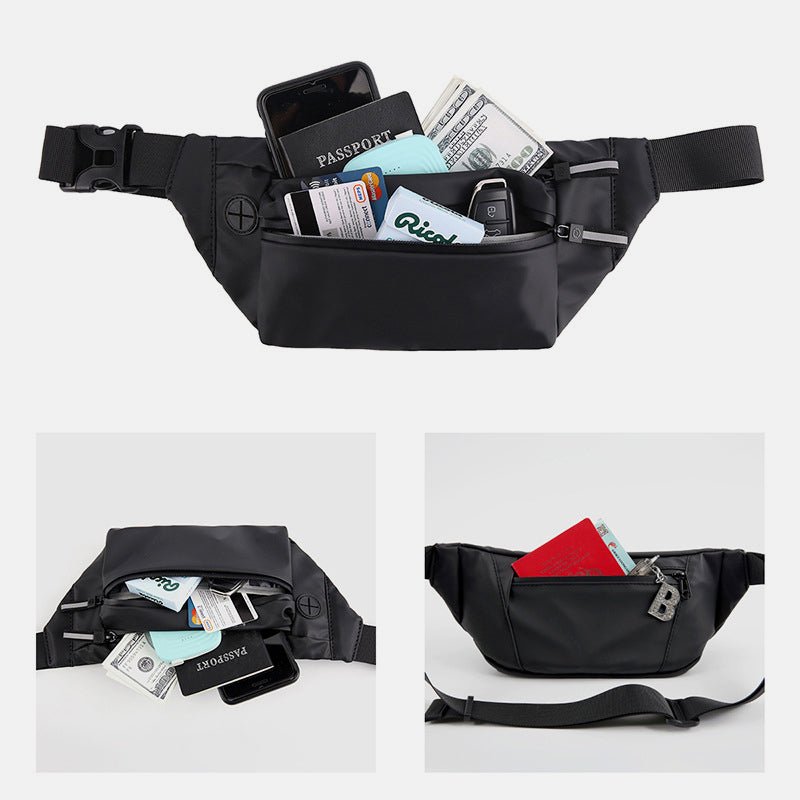 Waterproof large sling waist bag for men and women