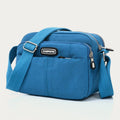 Sky blue waterproof three-layer nylon crossbody bag for women