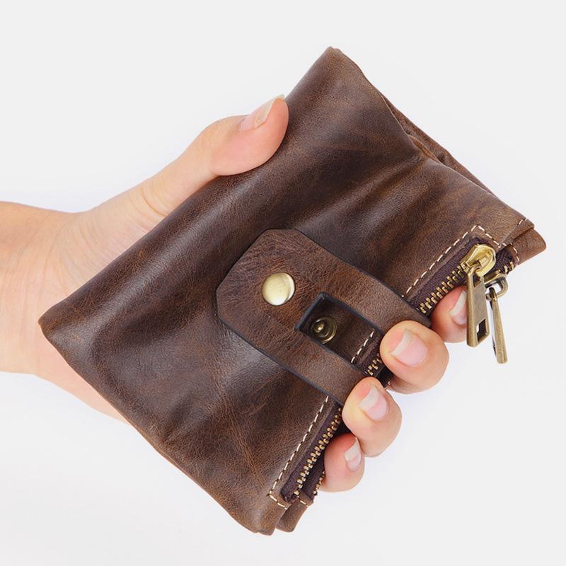 Multifunctional Double Zipper Vintage Wallet – Stylish and Practical