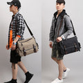 Canvas Messenger Bag for Men | Vintage Crossbody Laptop Briefcase
