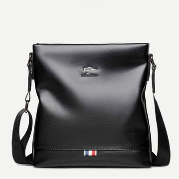 Men's soft PU leather crossbody messenger bag